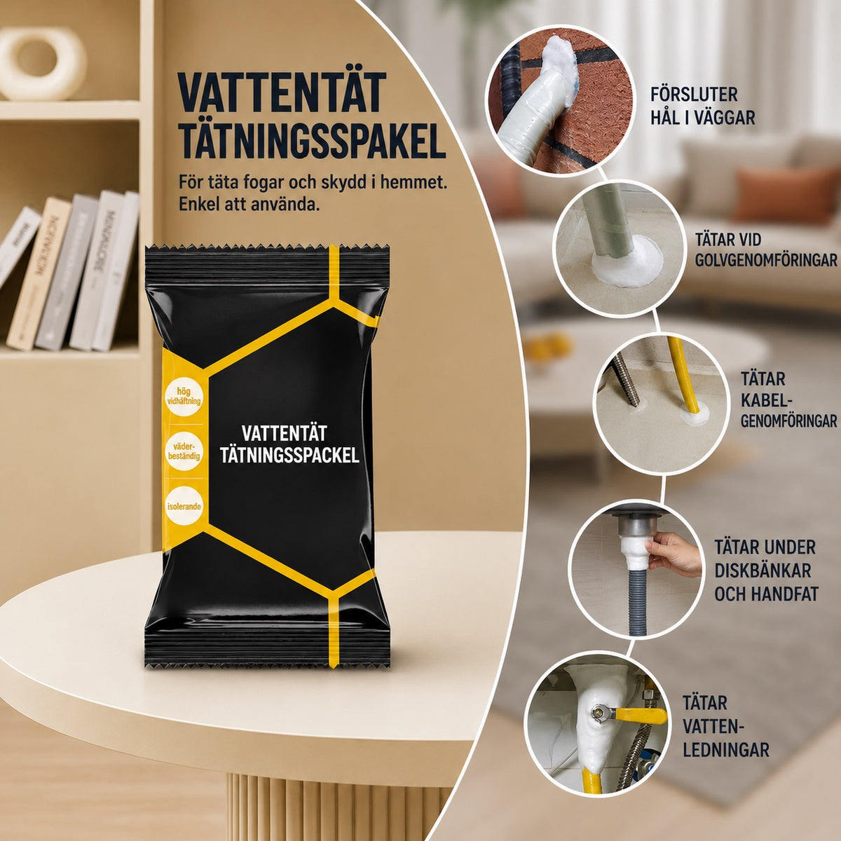 Vattentät tätningsmassa – Flexibel, väderbeständig och enkel att applicera