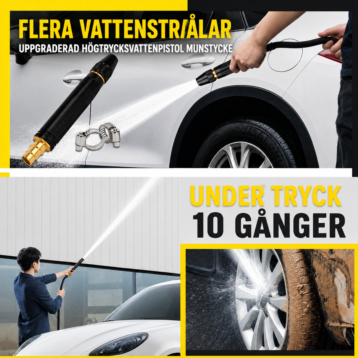Förbättrad högtryckstvätt för biltvätt