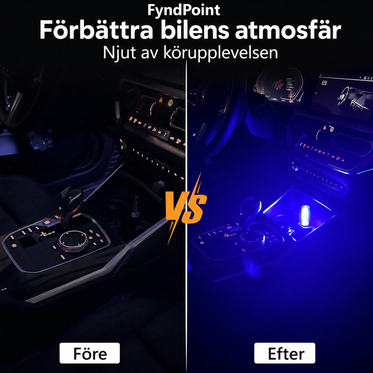 USB-nattlampa för bilen