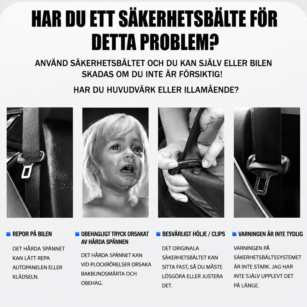 Skyddshölje för bilbälte med logotyp