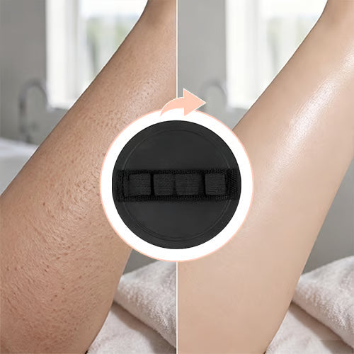 Smärtfri exfolierande badhandske med tvättlapp