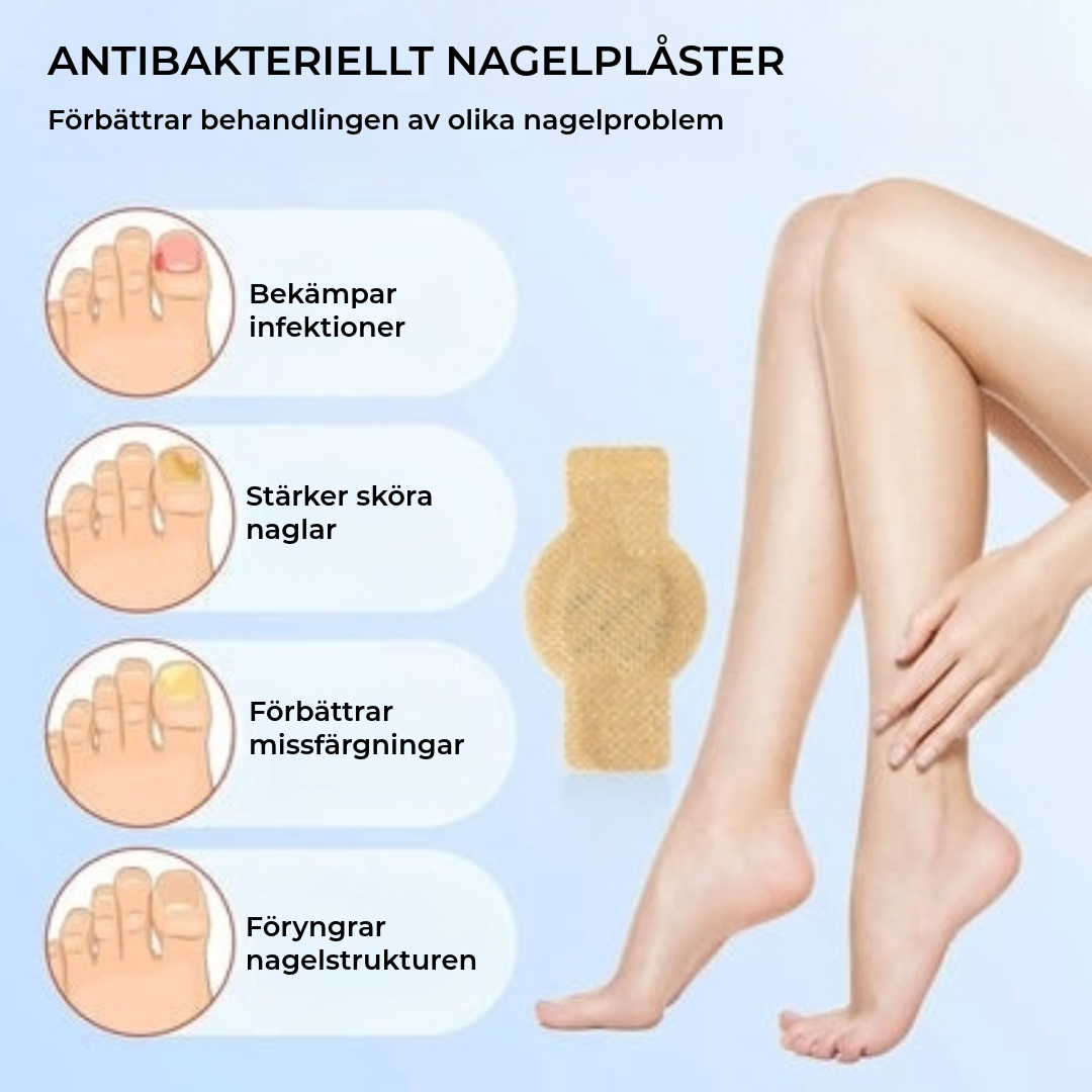 FungalPatch - Antibakteriell Svampdödande Plåster och Nagelvårdspaket