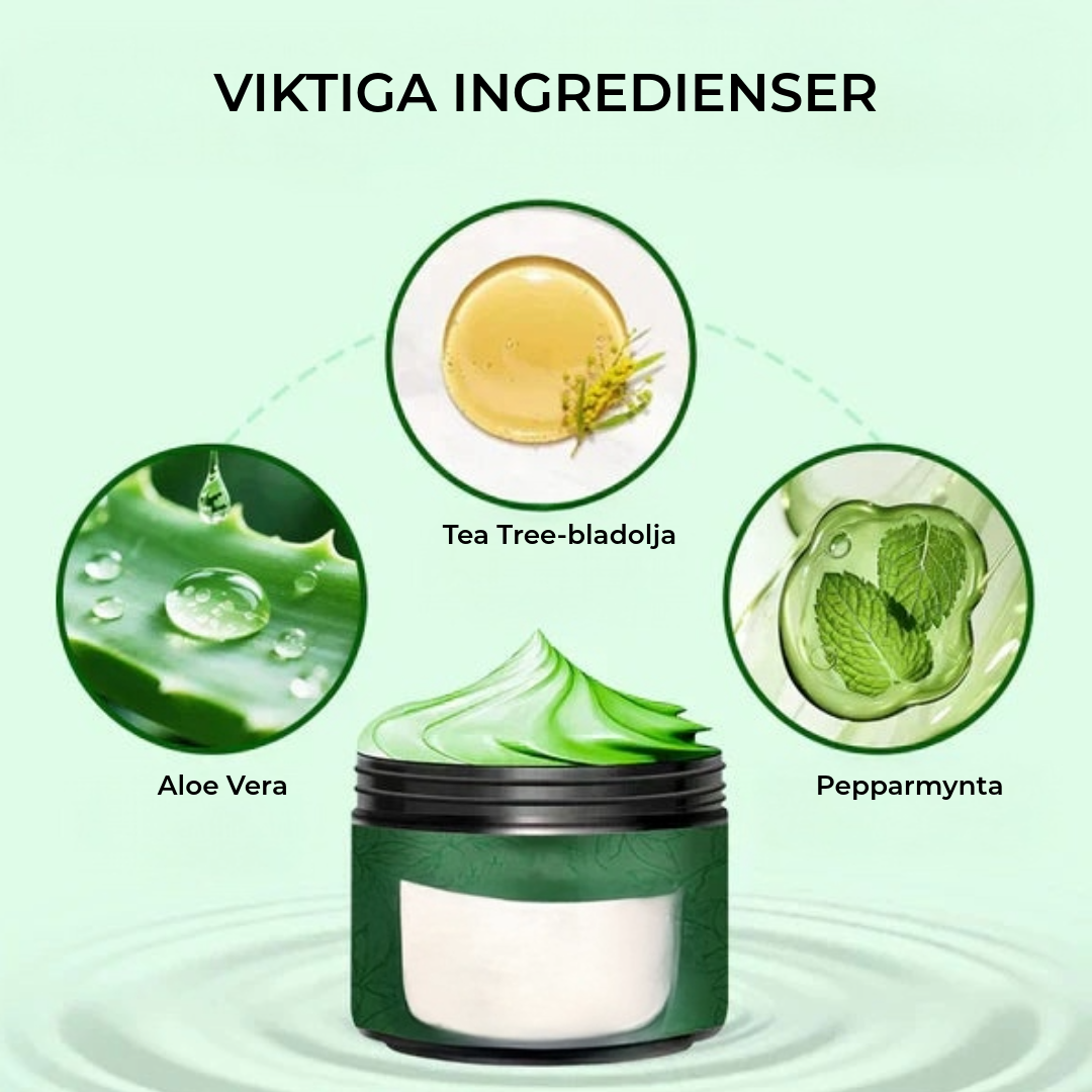 Fuktighetskräm för fötterna med tea tree-olja och aloe vera