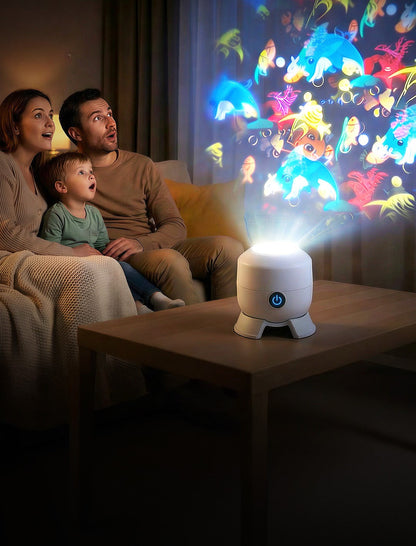 Dynamiskt Roterande LED-Projektor
