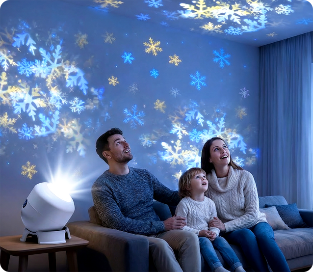 Dynamiskt Roterande LED-Projektor