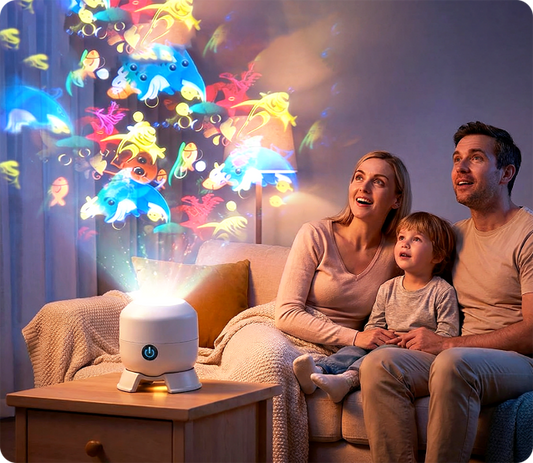 Dynamiskt Roterande LED-Projektor