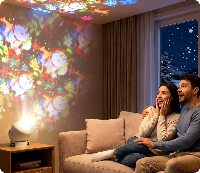 Dynamiskt Roterande LED-Projektor