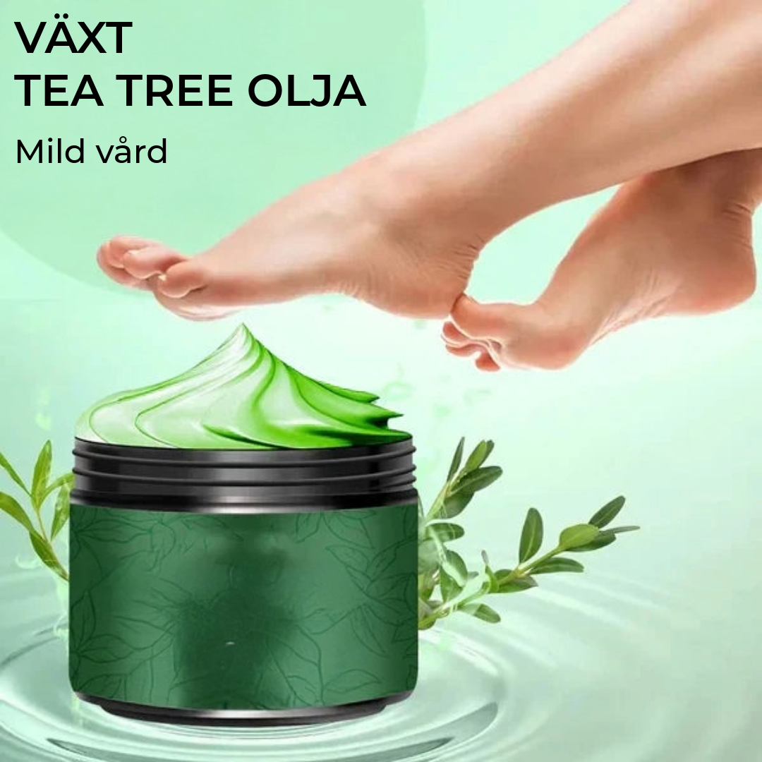 Fuktighetskräm för fötterna med tea tree-olja och aloe vera