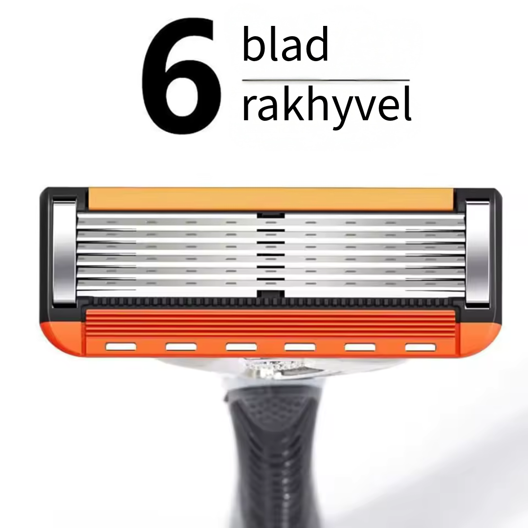 ProShave 6 – Rakblad med 6 blad i förpackningar om 24/48 st. Klassisk och säker rakning med sex blad för precision, komfort och lång livslängd