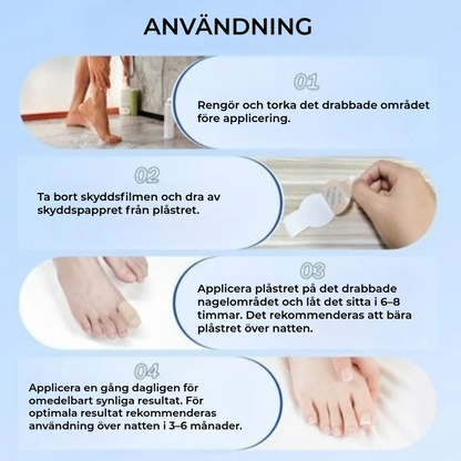 FungalPatch - Antibakteriell Svampdödande Plåster och Nagelvårdspaket