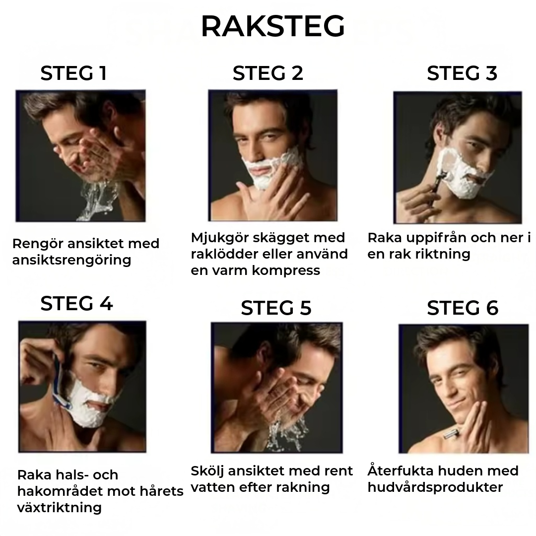 ProShave 6 – Rakblad med 6 blad i förpackningar om 24/48 st. Klassisk och säker rakning med sex blad för precision, komfort och lång livslängd
