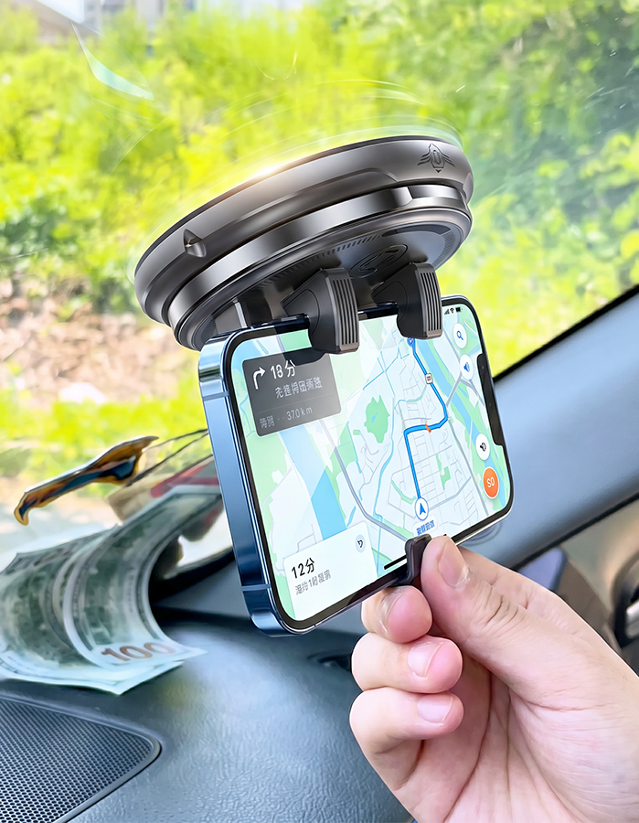 Roterbar mobilhållare för instrumentbrädan