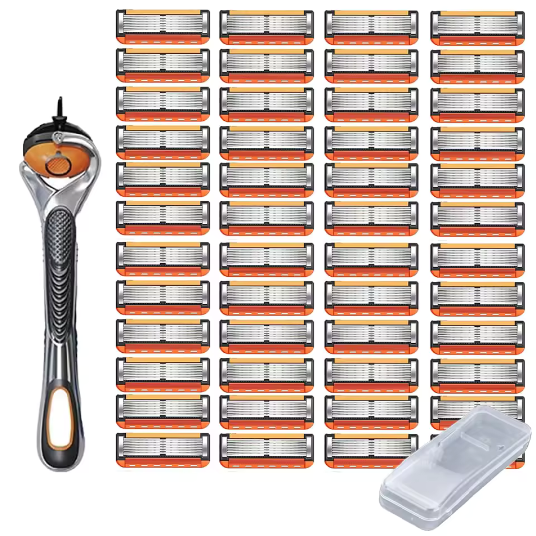 ProShave 6 – Rakblad med 6 blad i förpackningar om 24/48 st. Klassisk och säker rakning med sex blad för precision, komfort och lång livslängd