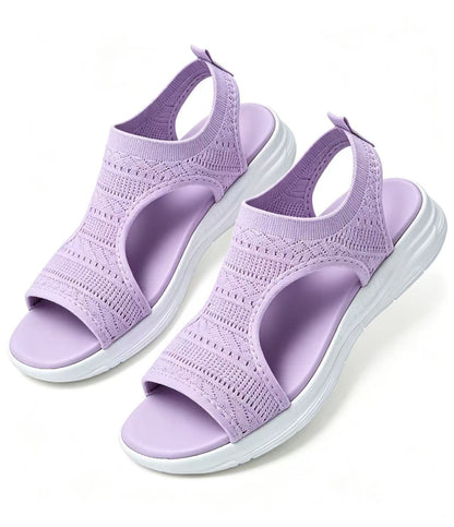 Bekväma, andningsbara platta sandaler