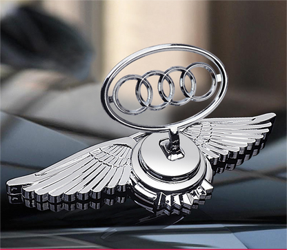 Motorhuvsemblem med billogo
