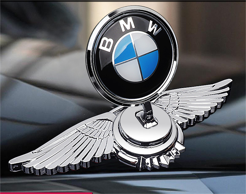 Motorhuvsemblem med billogo