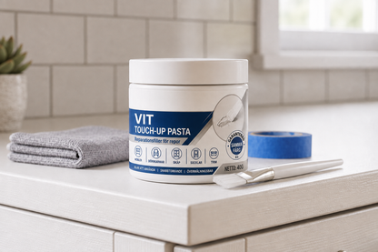 Reparationspasta för vita möbler