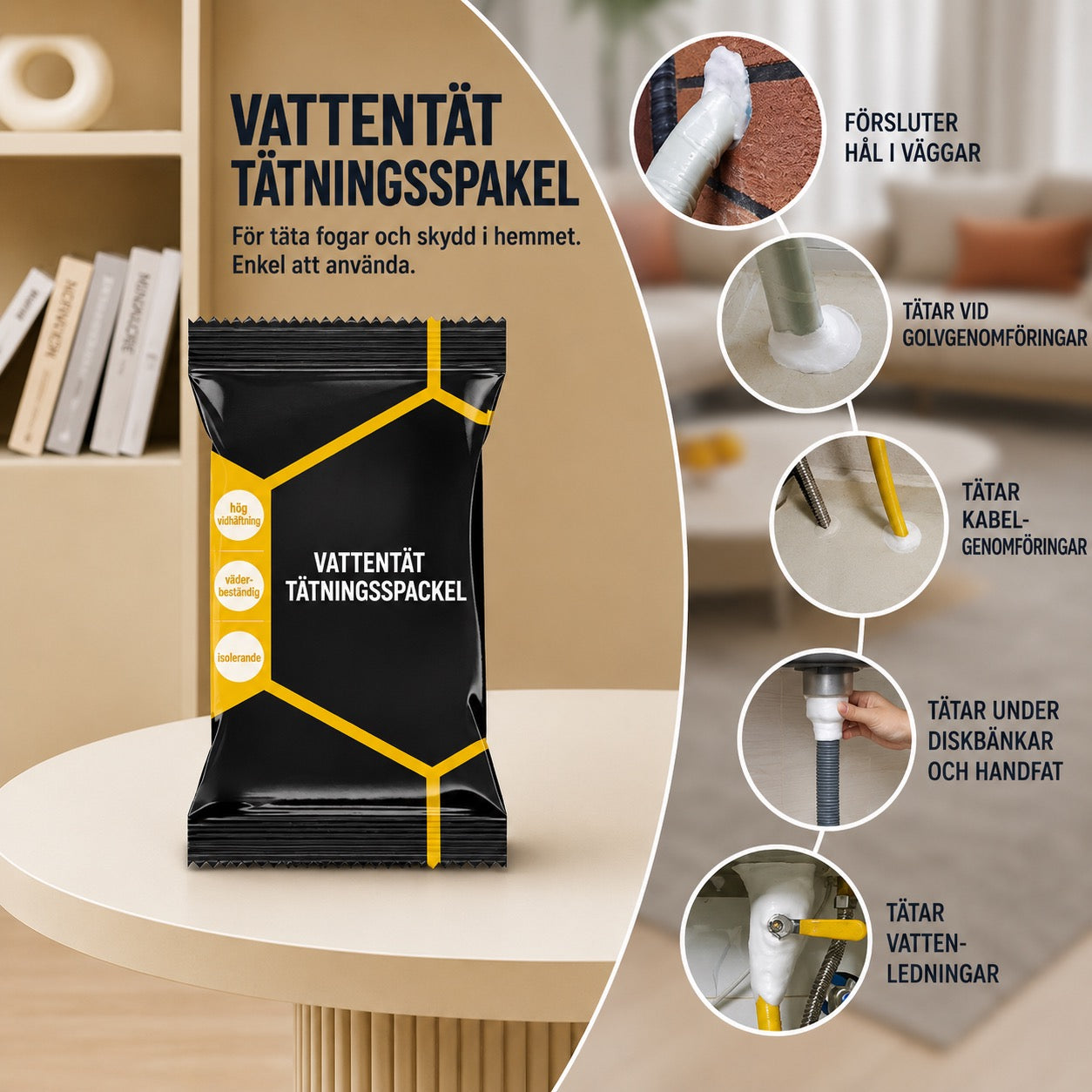 Vattentät tätningsmassa – Flexibel, väderbeständig och enkel att applicera