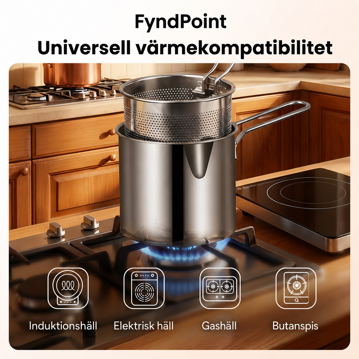 Multifunktionell fritös – Fritera, steka, koka och sjuda i en och samma kastrull
