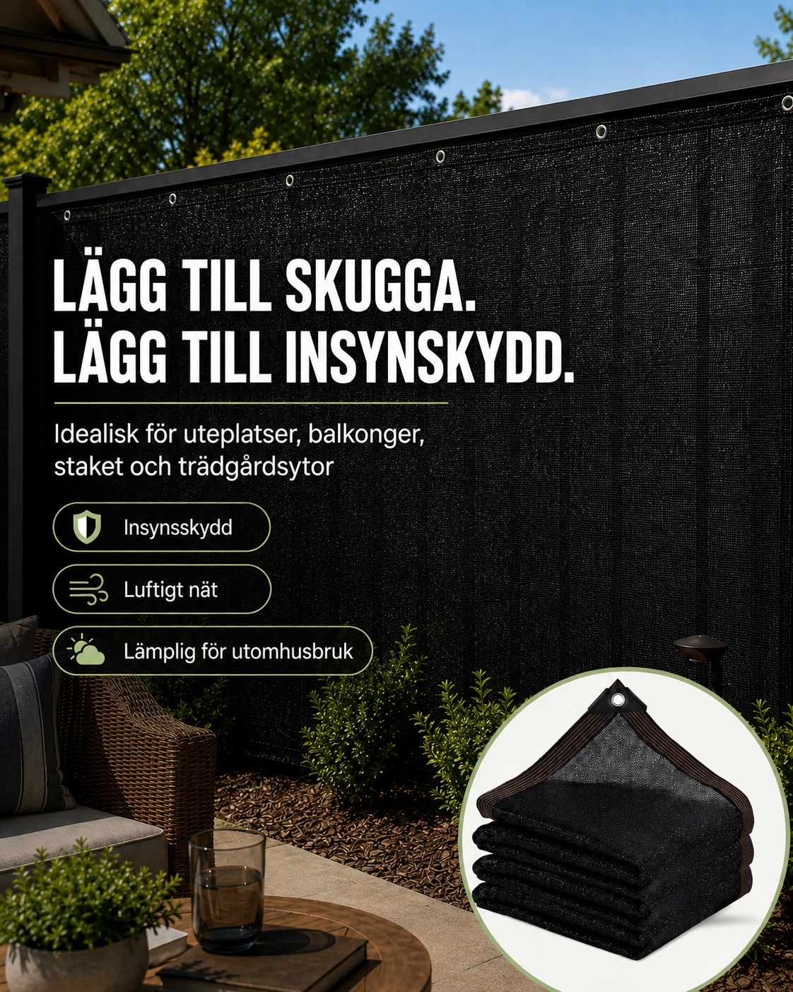 Sol- och insynsskyddsnät