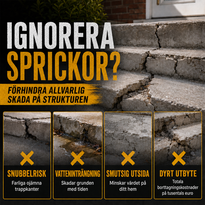 Betonglim för trappreparation – Perfekt för trappor, uppfarter och terrasser