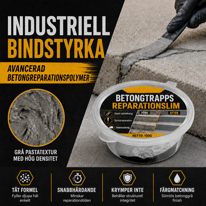 Betonglim för trappreparation – Perfekt för trappor, uppfarter och terrasser