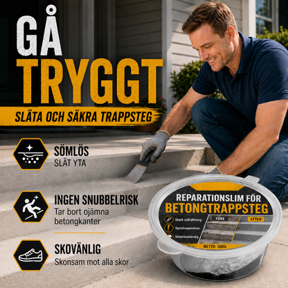 Betonglim för trappreparation – Perfekt för trappor, uppfarter och terrasser