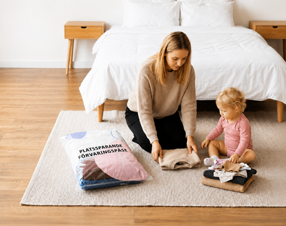3D vakuumförvaringspåsar utan pump