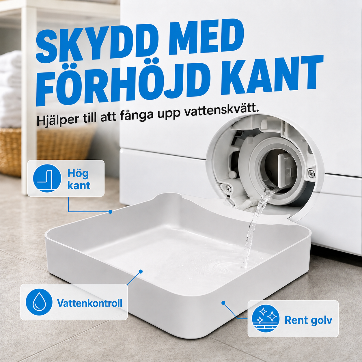 Droppbricka för tvättmaskinen