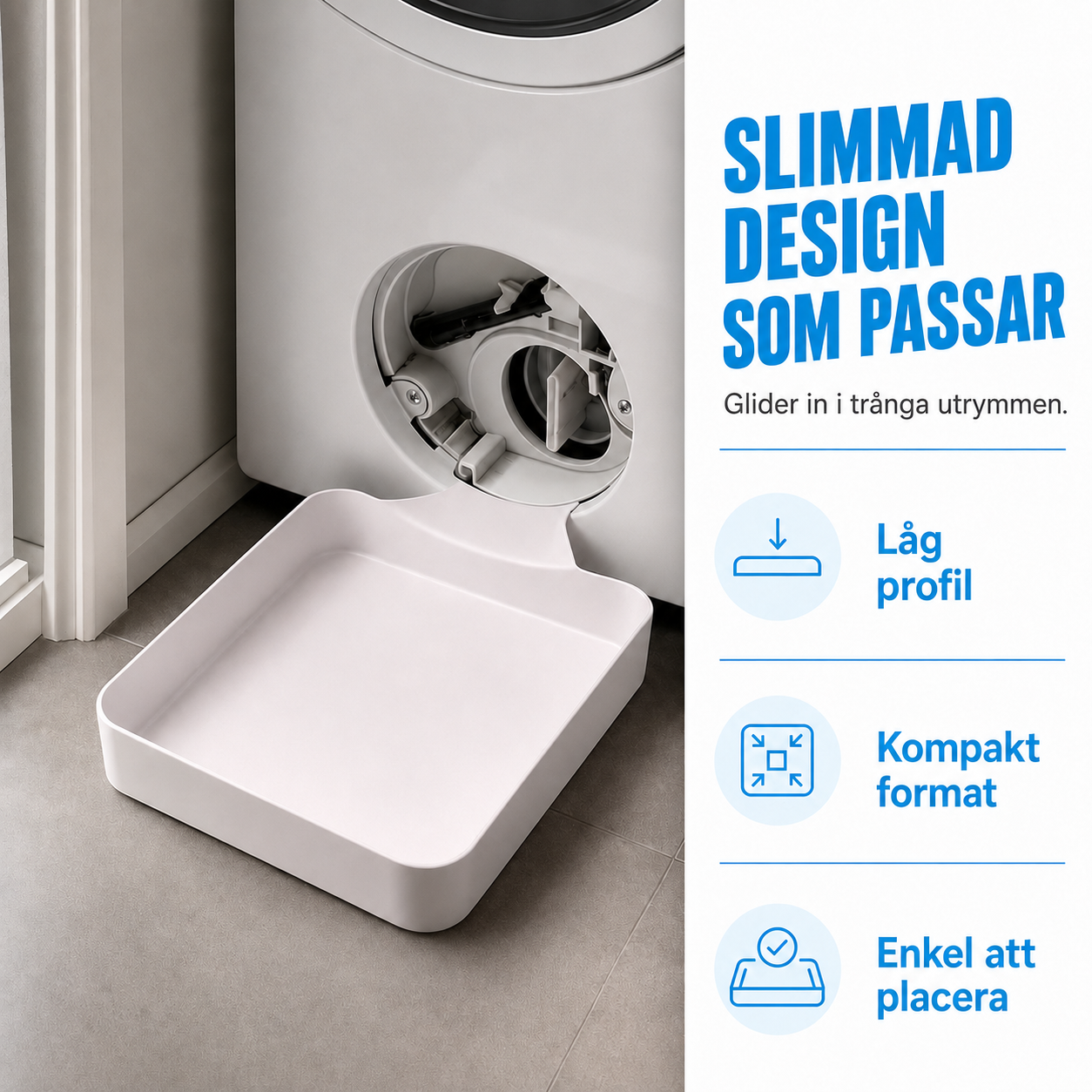 Droppbricka för tvättmaskinen