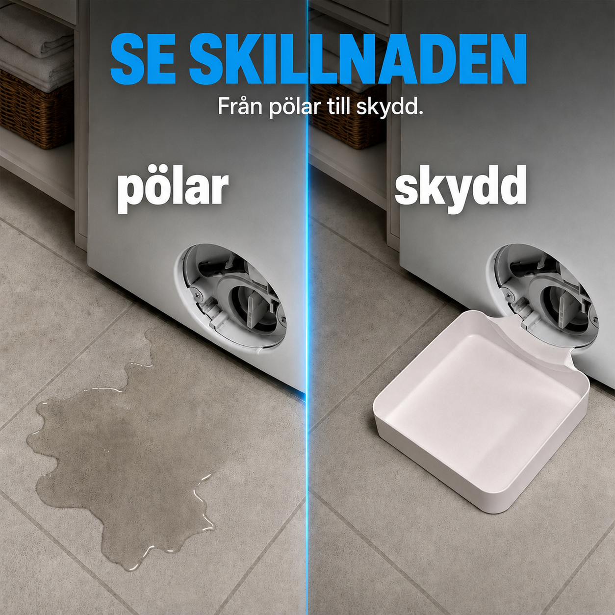Droppbricka för tvättmaskinen