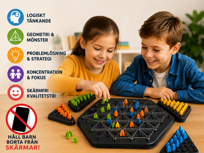 Triangeljakten: brädspelet som tränar logik och geometri