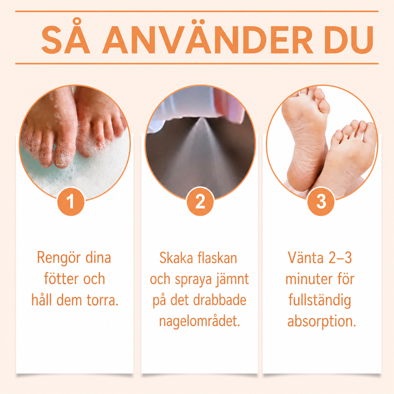Bigiftsspray mot nagelsvamp