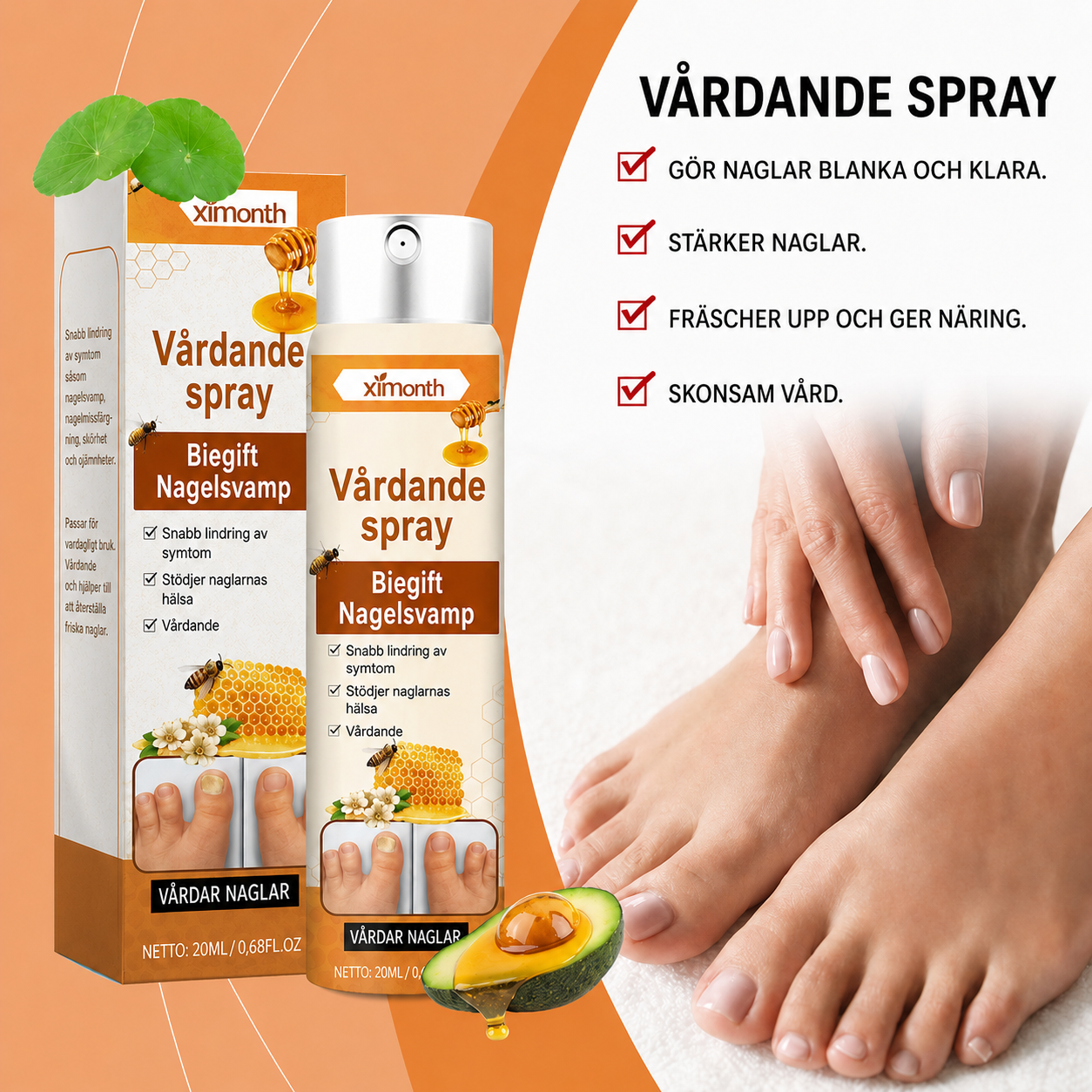 Bigiftsspray mot nagelsvamp