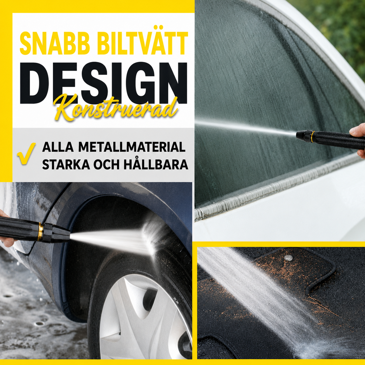 Förbättrad högtryckstvätt för biltvätt