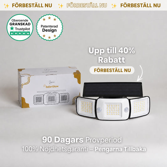 SolarGlow - Soldriven utomhuslampa med rörelsesensorer