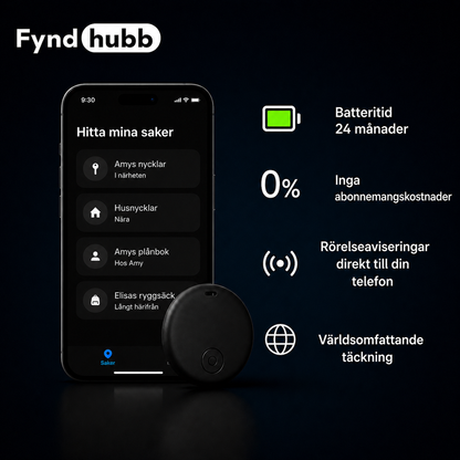 GP90 - Exakt GPS-Tracker utan Abonnemang (Android/Apple)
