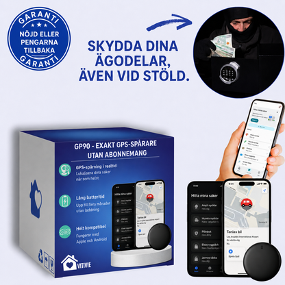 GP90 - Exakt GPS-Tracker utan Abonnemang (Android/Apple)