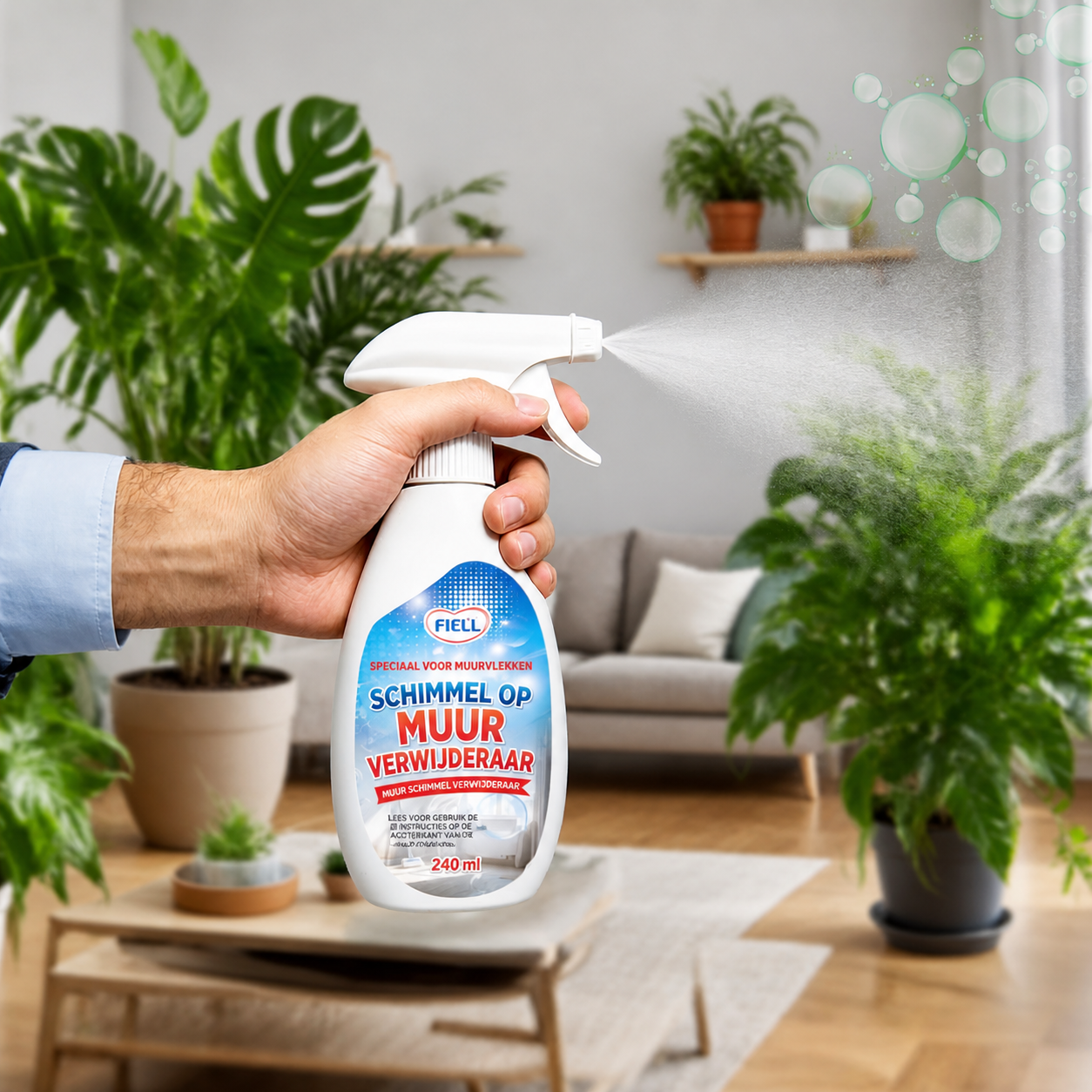 Snabbverkande Anti-Mögel Rengöringsspray för Väggar