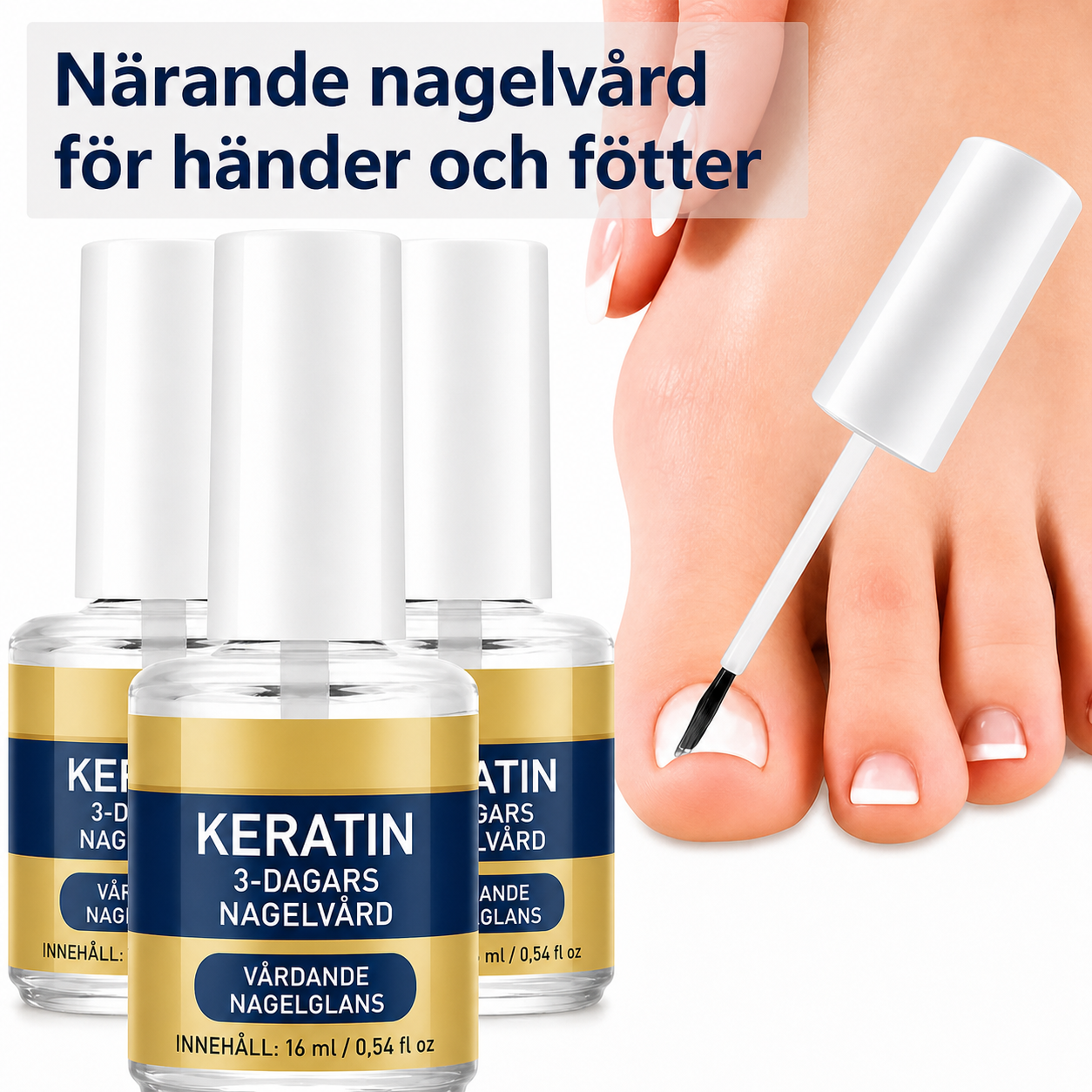 Närande nagelvård för händer och fötter
