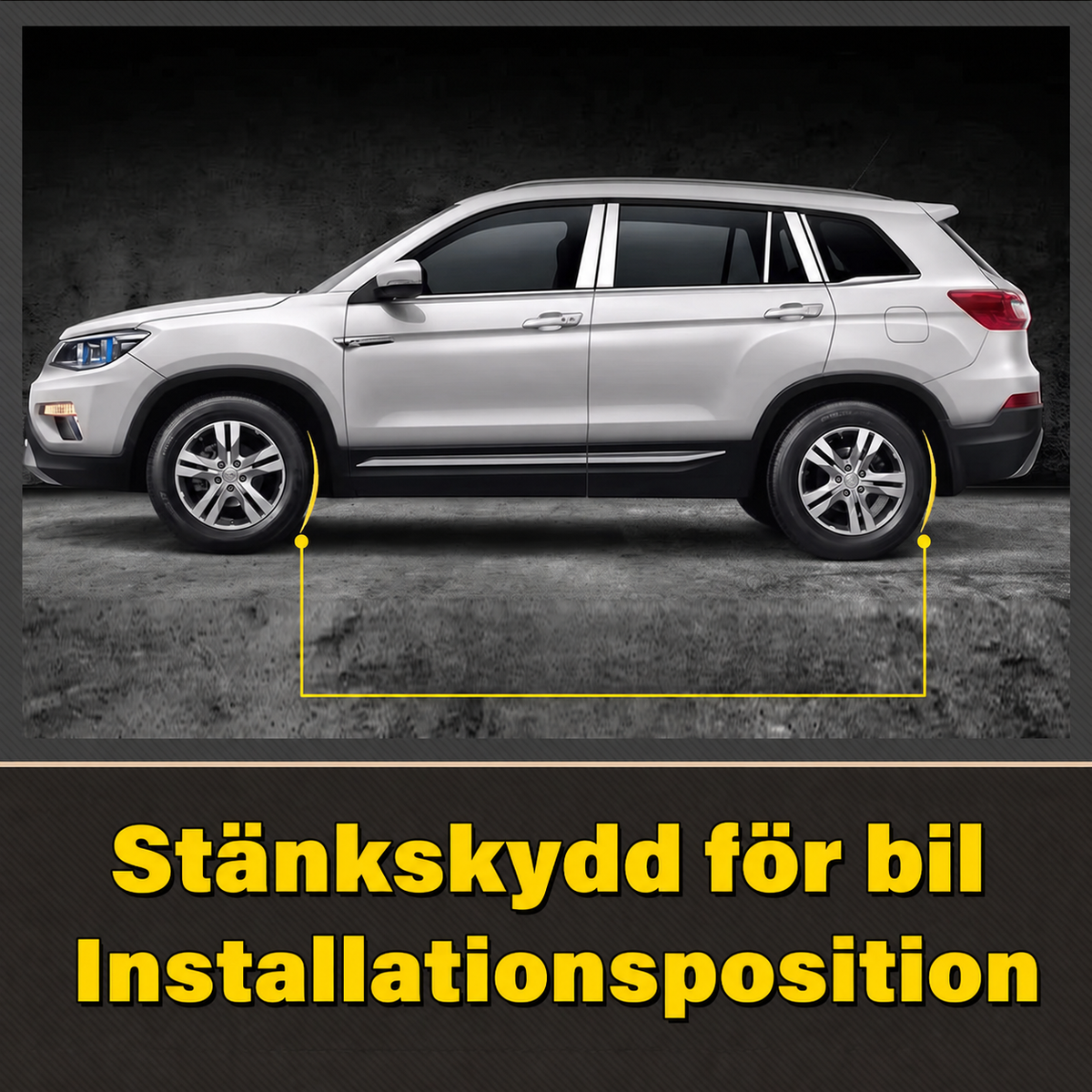 Stänkskydd med billogo – 4 st