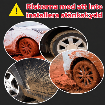 Stänkskydd med billogo – 4 st