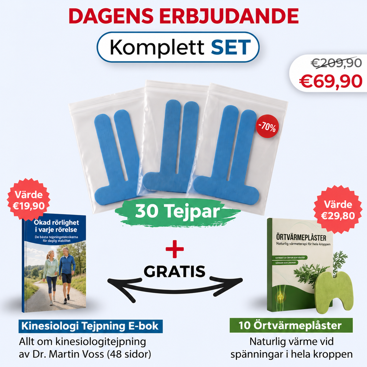 Korrigeringstejp för Knäleden - Rör dig med självförtroende igen utan att ständigt behöva tänka på ditt knä