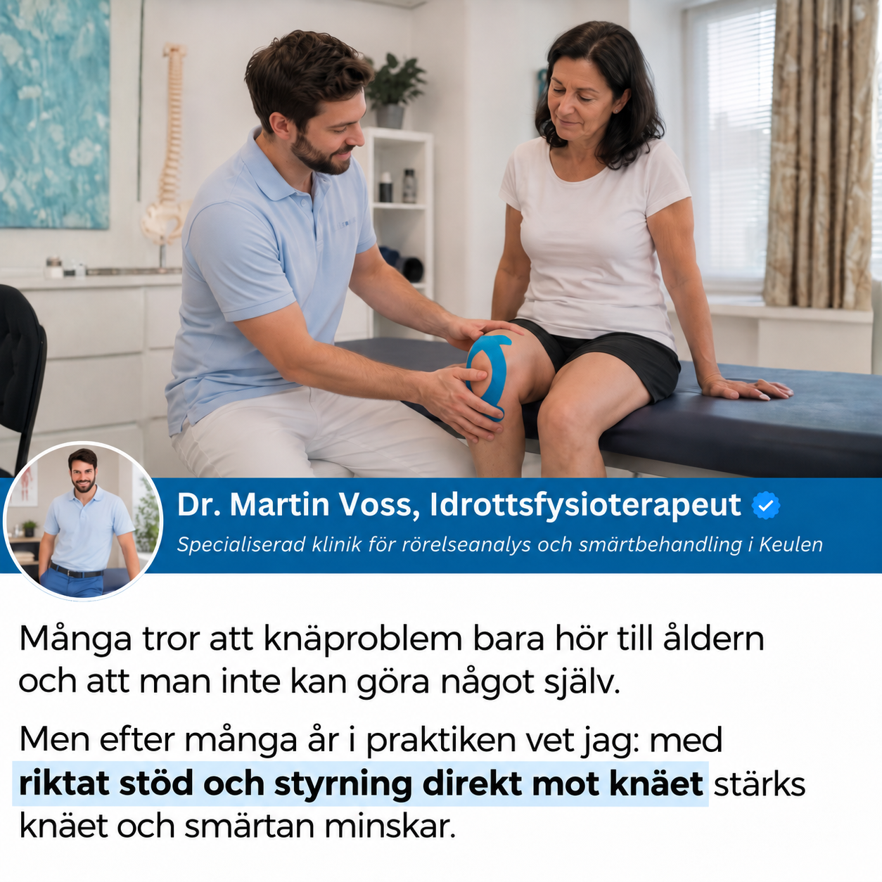 Korrigeringstejp för Knäleden - Rör dig med självförtroende igen utan att ständigt behöva tänka på ditt knä