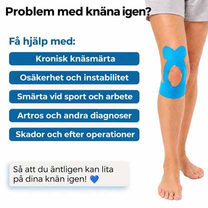 Korrigeringstejp för Knäleden - Rör dig med självförtroende igen utan att ständigt behöva tänka på ditt knä