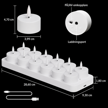 Uppladdningsbara LED-ljus