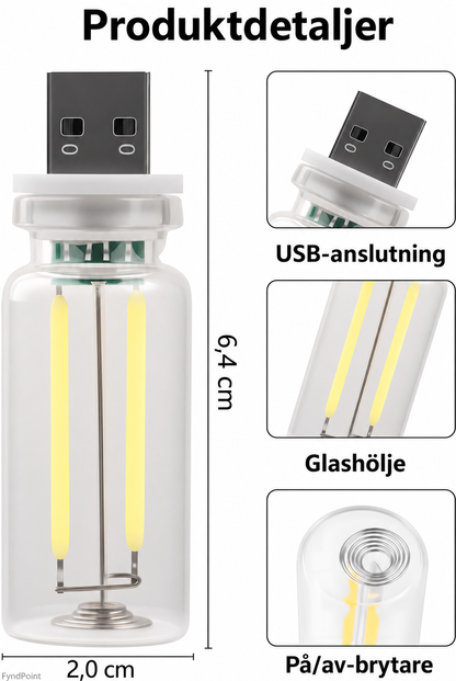 USB-nattlampa för bilen