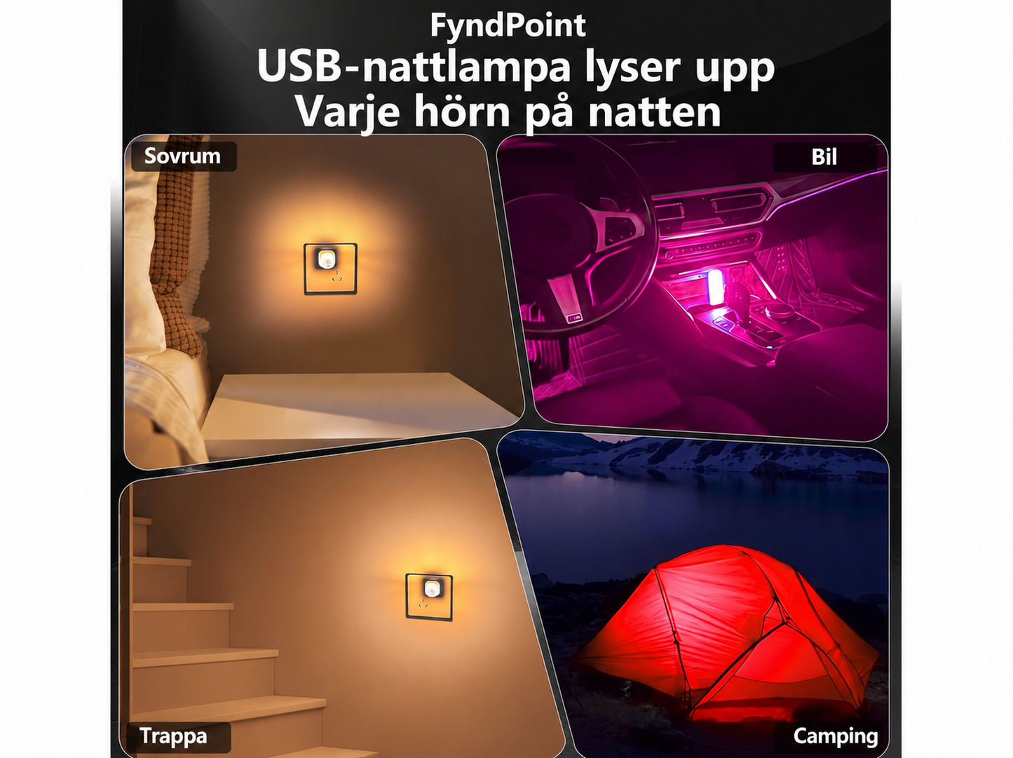 USB-nattlampa för bilen