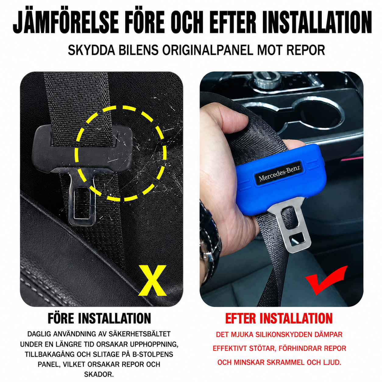 Skyddshölje för bilbälte med logotyp