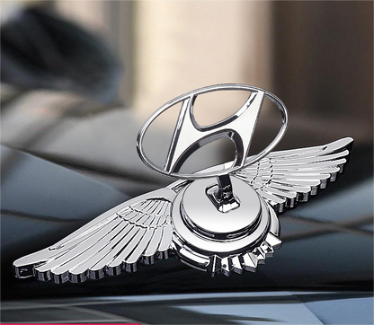 Motorhuvsemblem med billogo